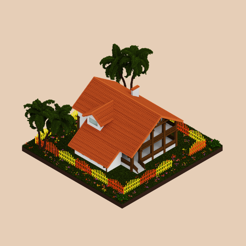 Pastel cottages #18 static token preview