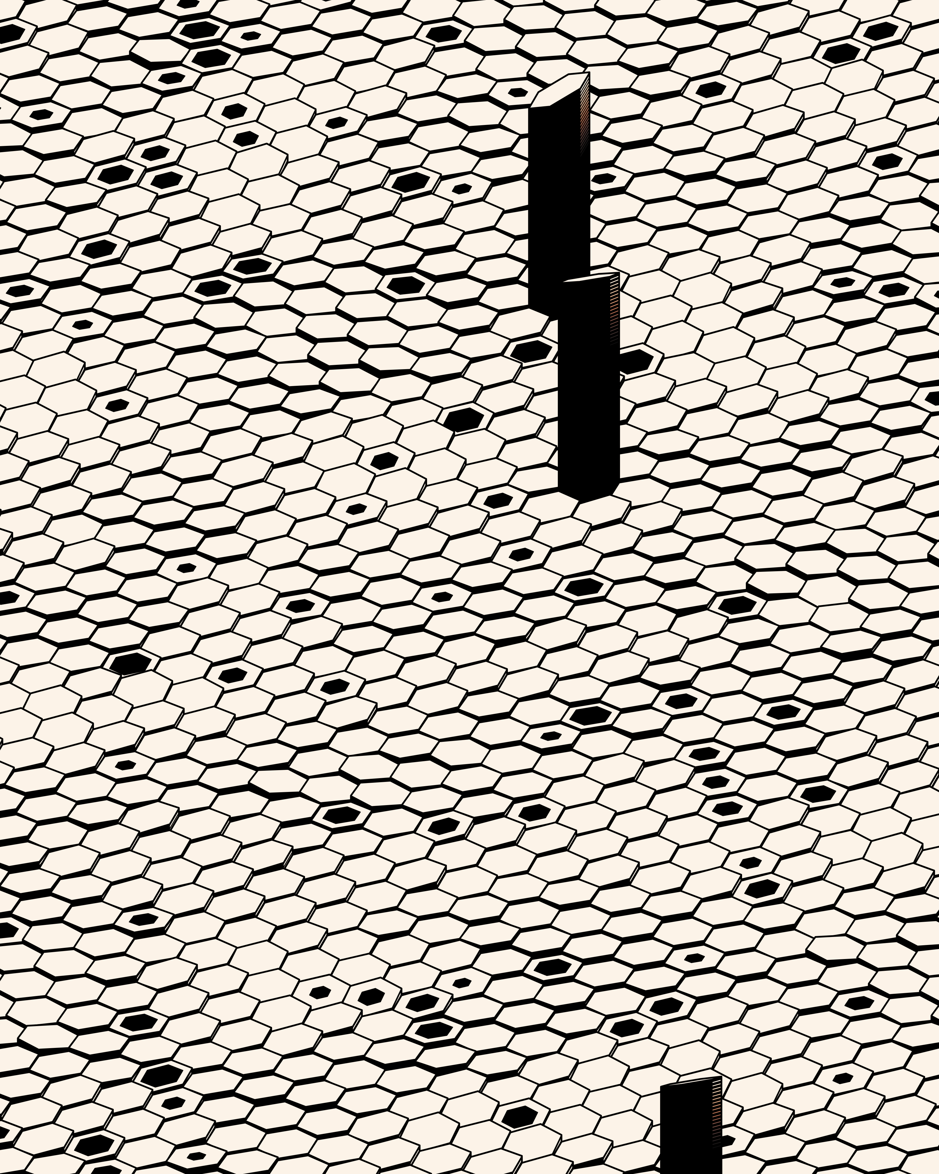 Hexagones Landscape #136 static NFT preview