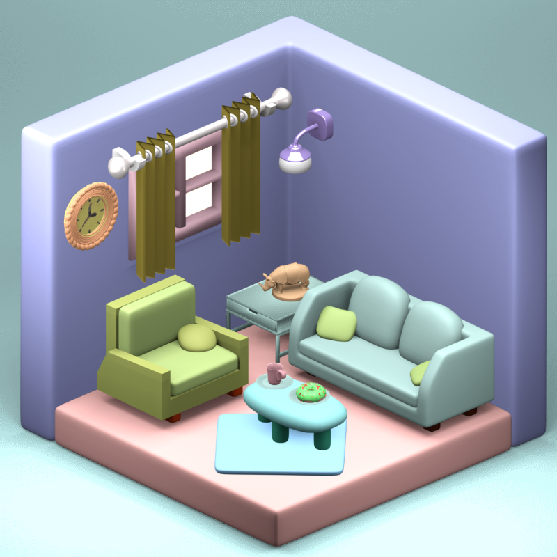 3D Fantasy Living room #4 static token preview