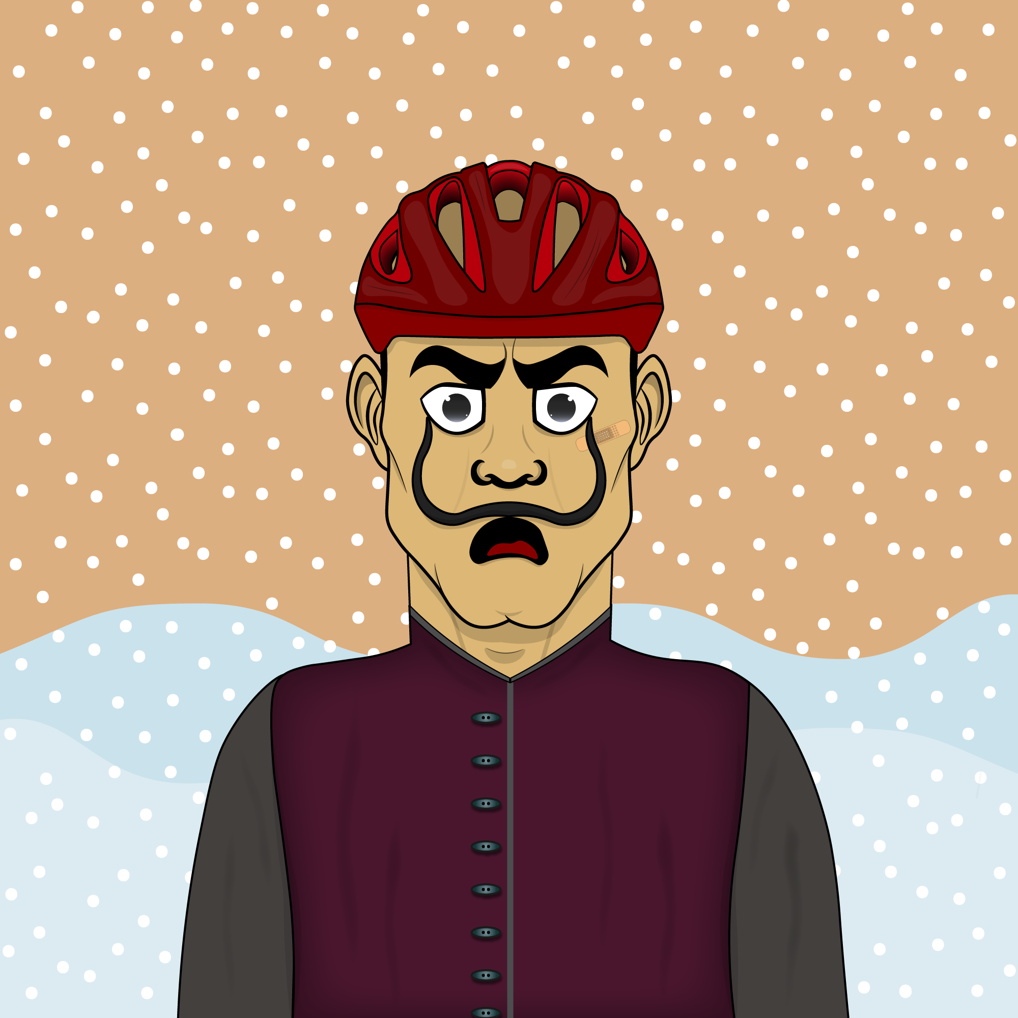 Mustachioed #167 static NFT preview