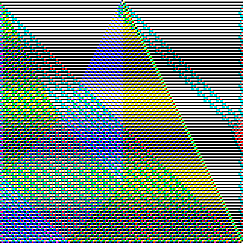 RGB Elementary Cellular Automaton #245 static token preview