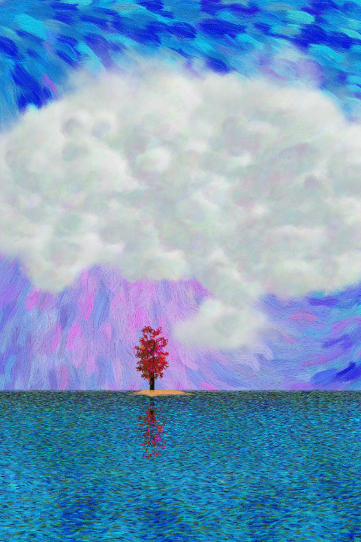 Tree and Cloud #137 static NFT preview