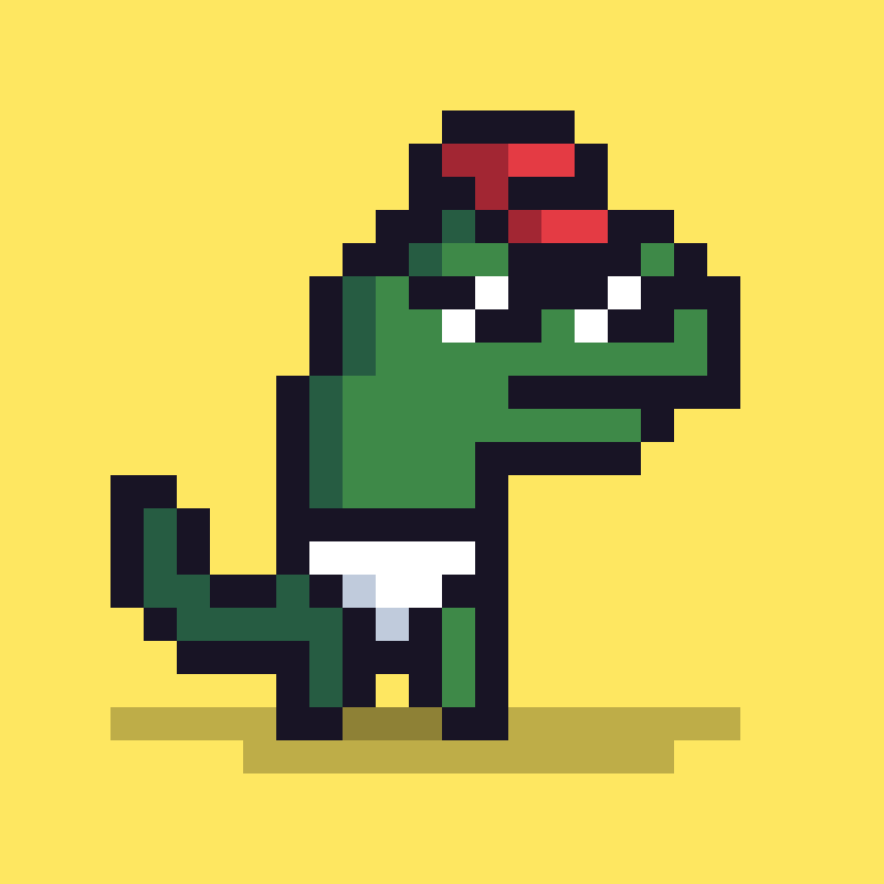 Pixel Dinos #147 static NFT preview