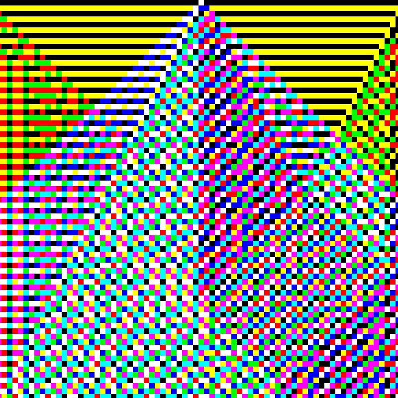 RGB Elementary Cellular Automaton #618 static token preview