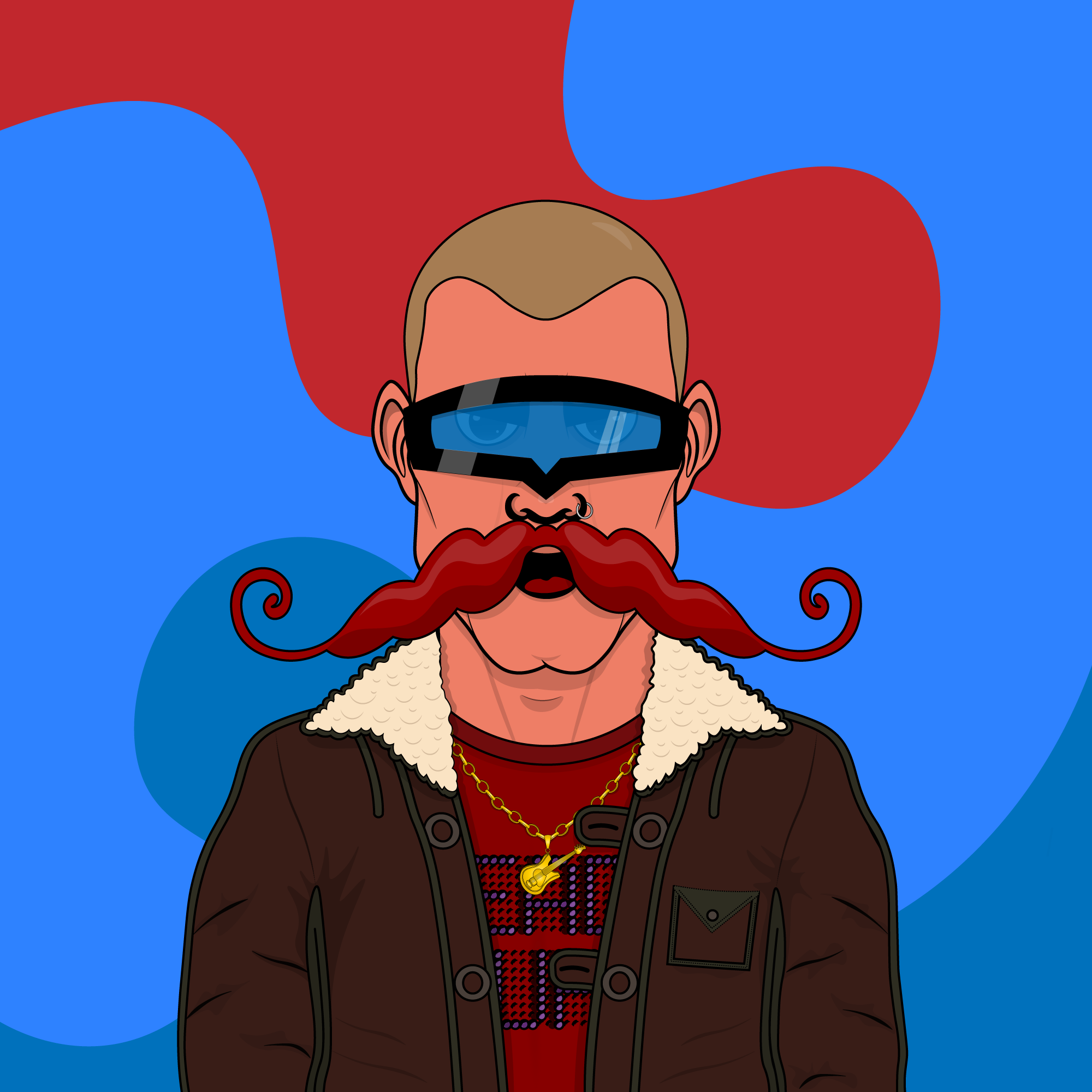 Mustachioed #34 static token preview