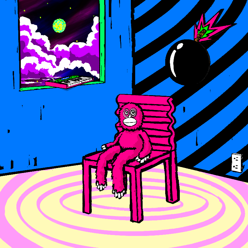 pink chair in the blue room #44 static token preview