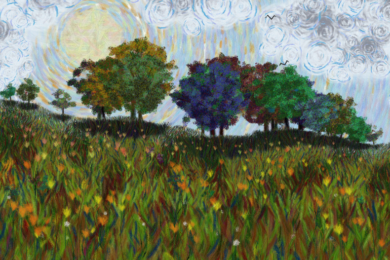 Flowers and Sky #64 static NFT preview