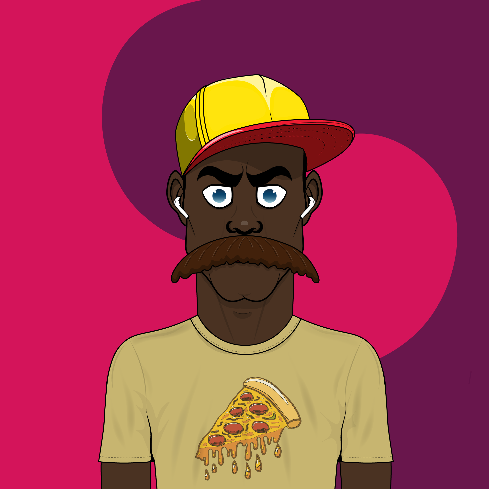 Mustachioed #7 static token preview