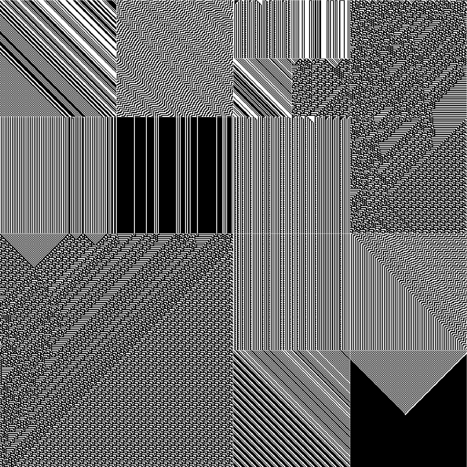 RULES (for Elementary Cellular Automata) #352 static token preview