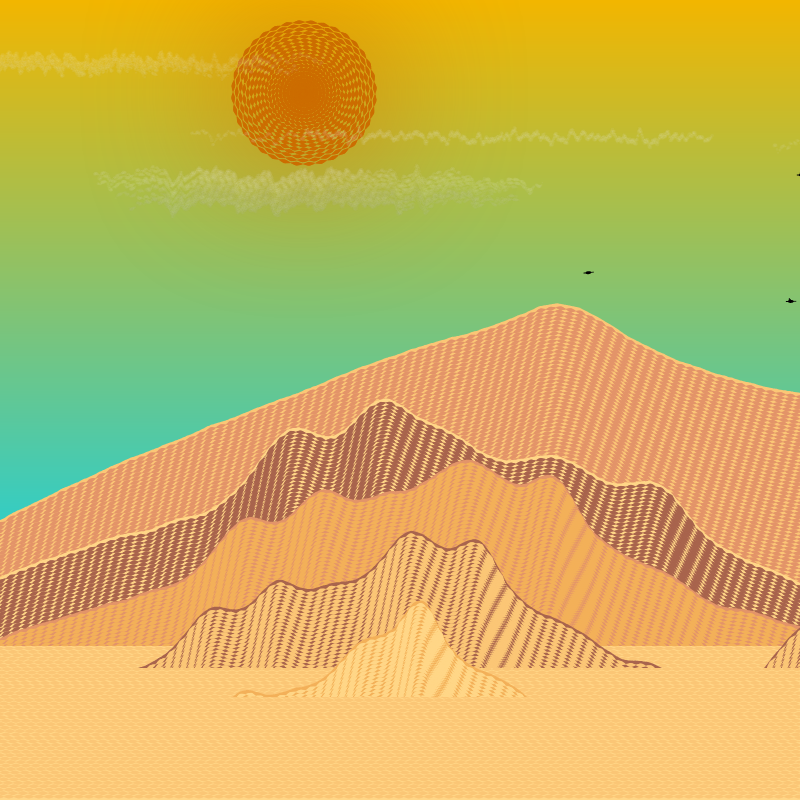 Painted Mountain Sunset #214 static token preview