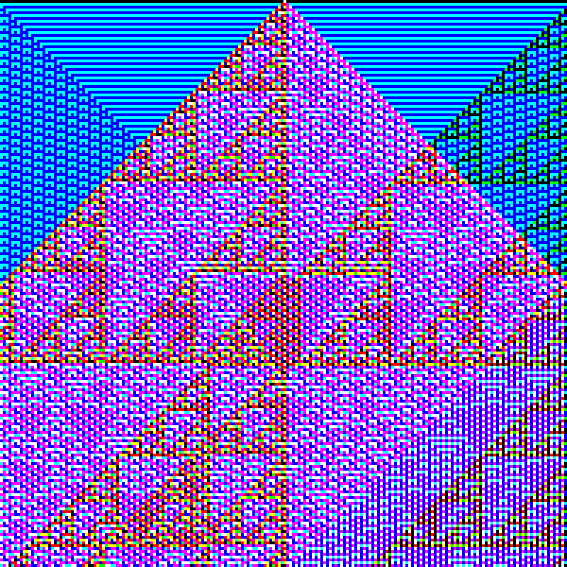 RGB Elementary Cellular Automaton #211 static token preview