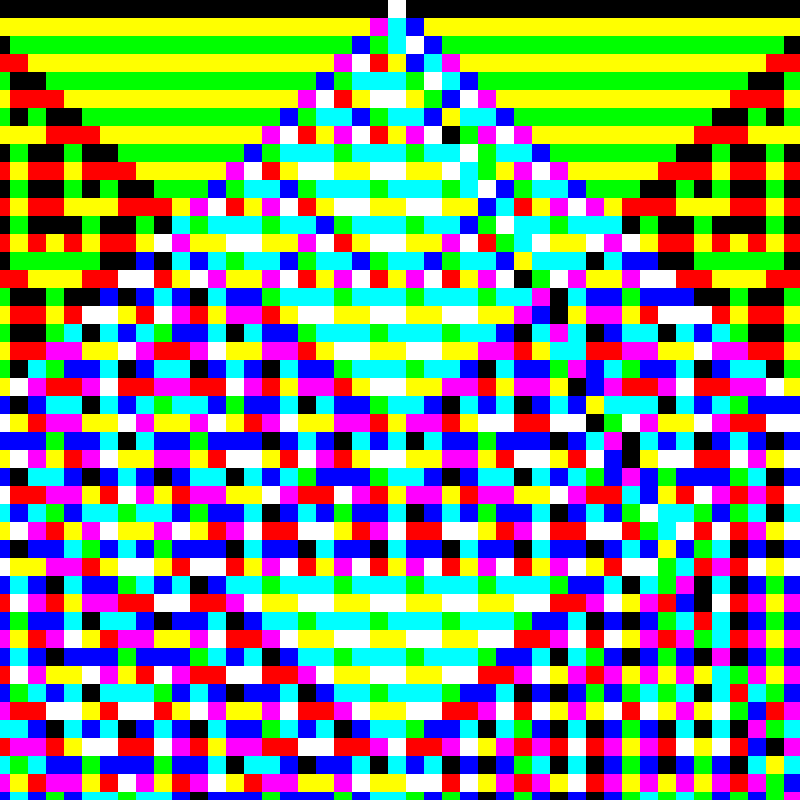RGB Elementary Cellular Automaton #634 static token preview