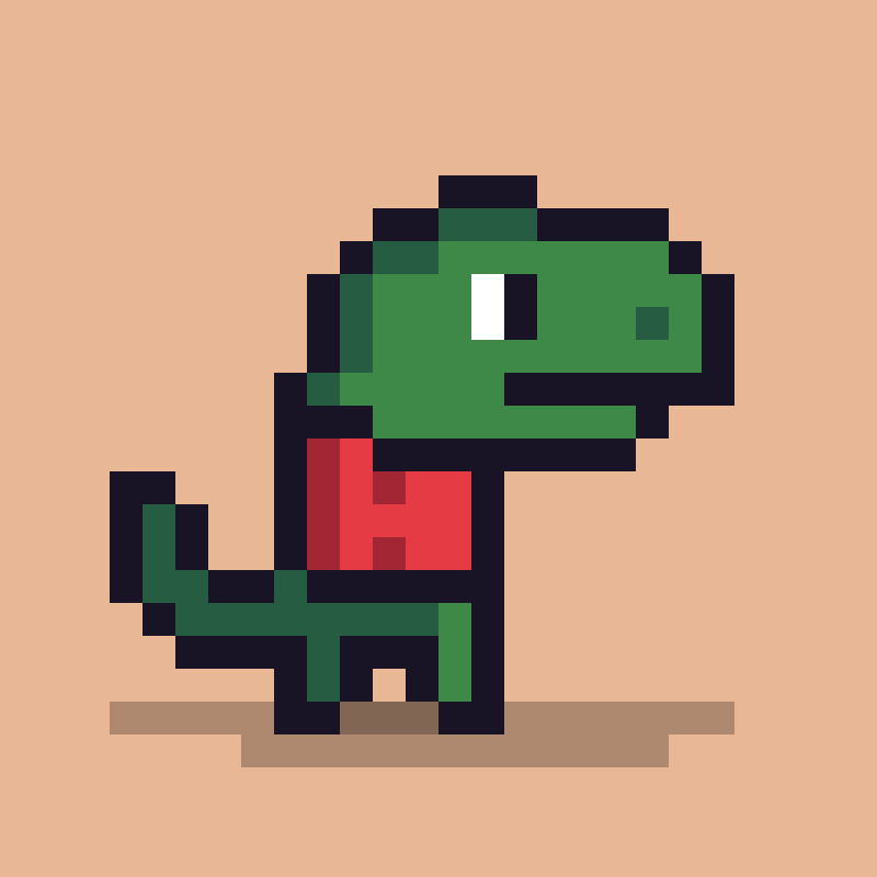 Pixel Dinos #75 static NFT preview