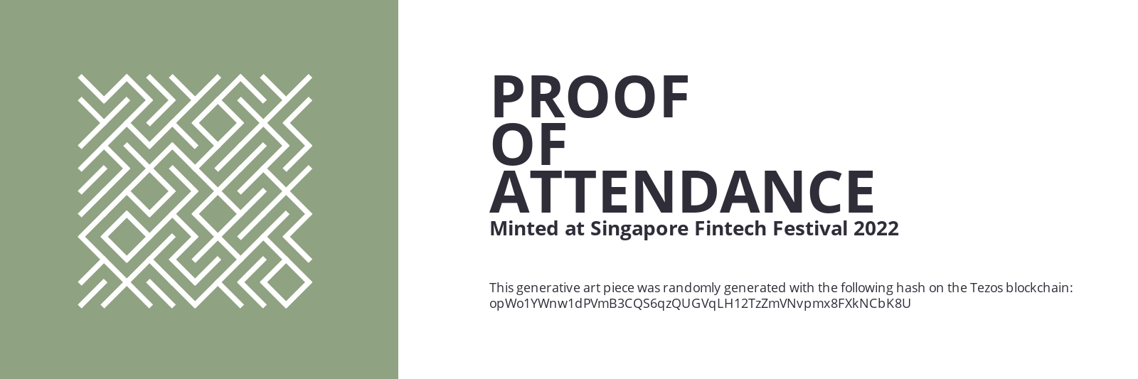 SFF2022 Proof of Attendance Token #2099 static token preview