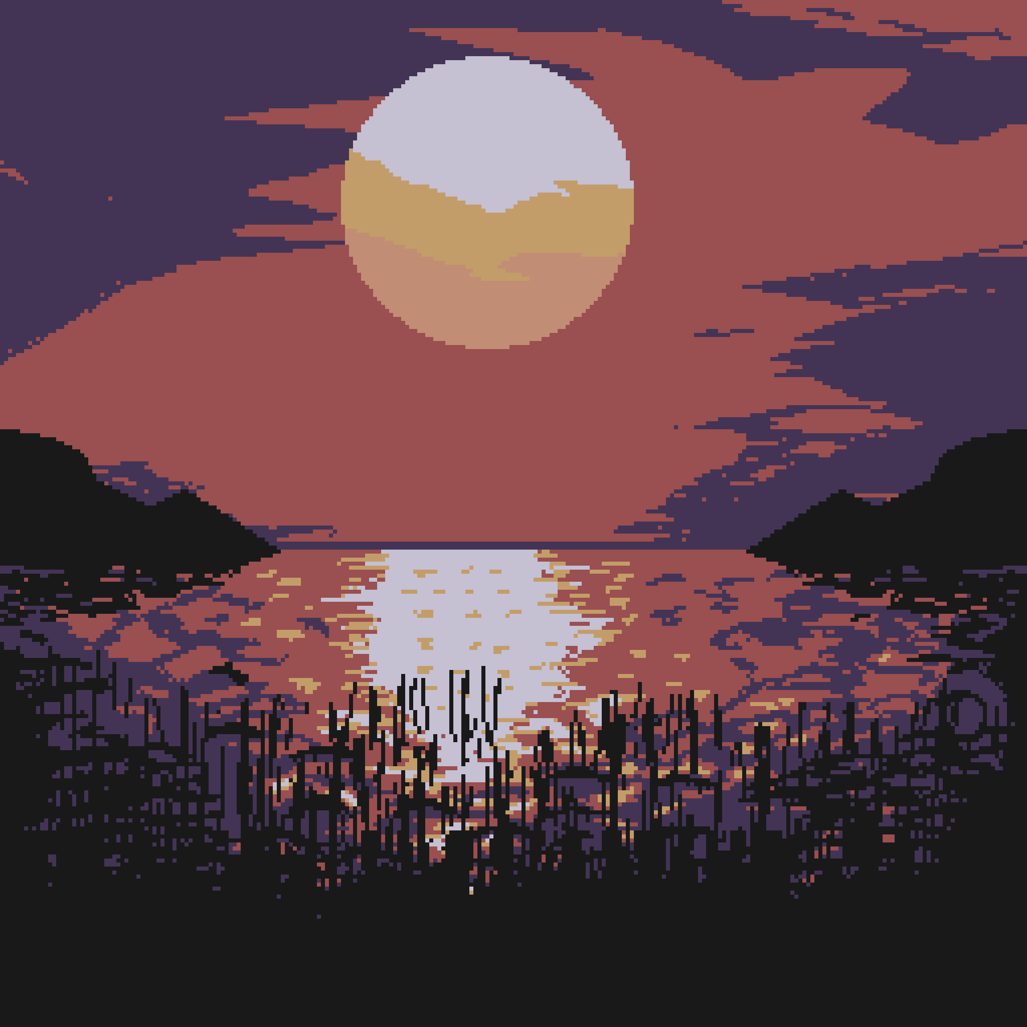 Pixel Sunset #46 static NFT preview