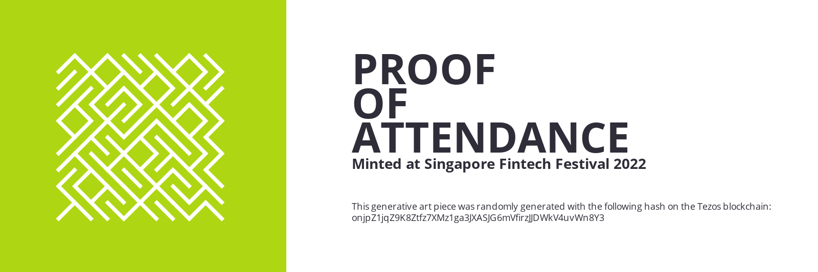 SFF2022 Proof of Attendance Token #2555 static token preview