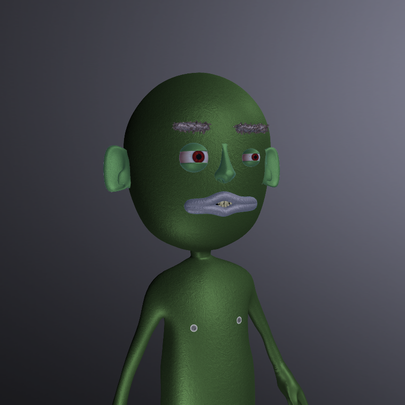 Strange little green man #2 static token preview