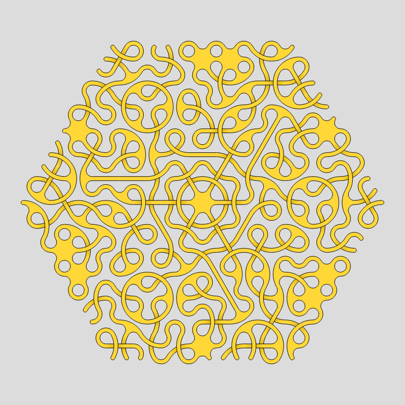 Truchet Threefold Symmetry #2 static token preview