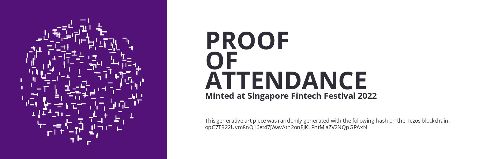 SFF2022 Proof of Attendance Token #2289 static token preview
