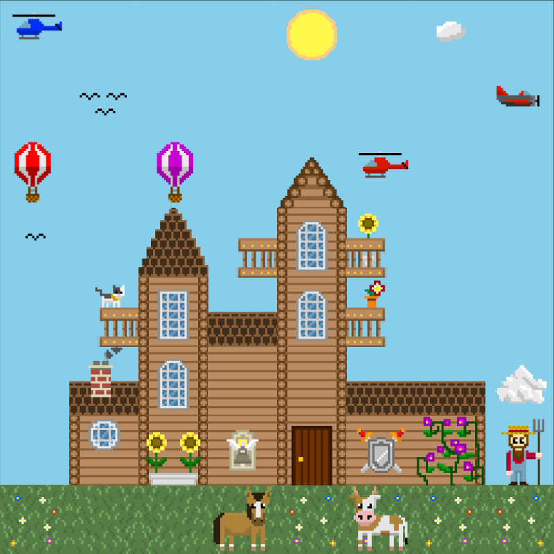 2D Mansion #285 static NFT preview