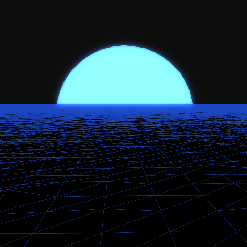 Generative Retrowave Field #115 static NFT preview