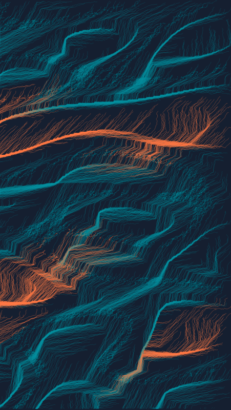 Algoscapes | Rock-face #644 static NFT preview