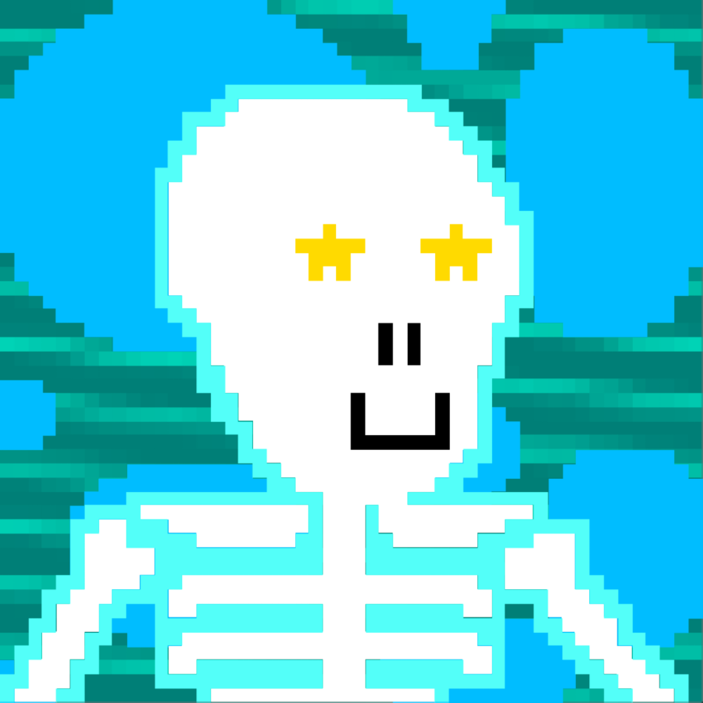 PIXEL SKULLETTI 1 #69 static NFT preview