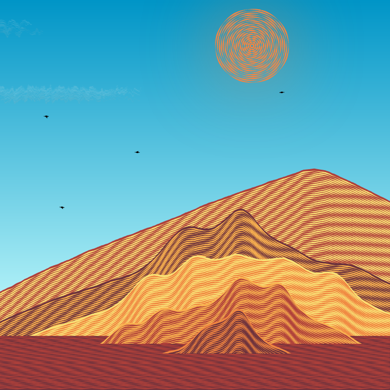 Painted Mountain Sunset #13 static token preview