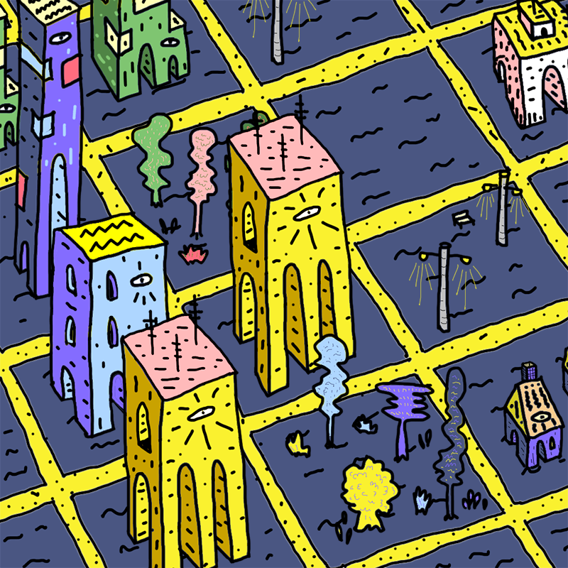 unplanned_city_01 #100 static NFT preview