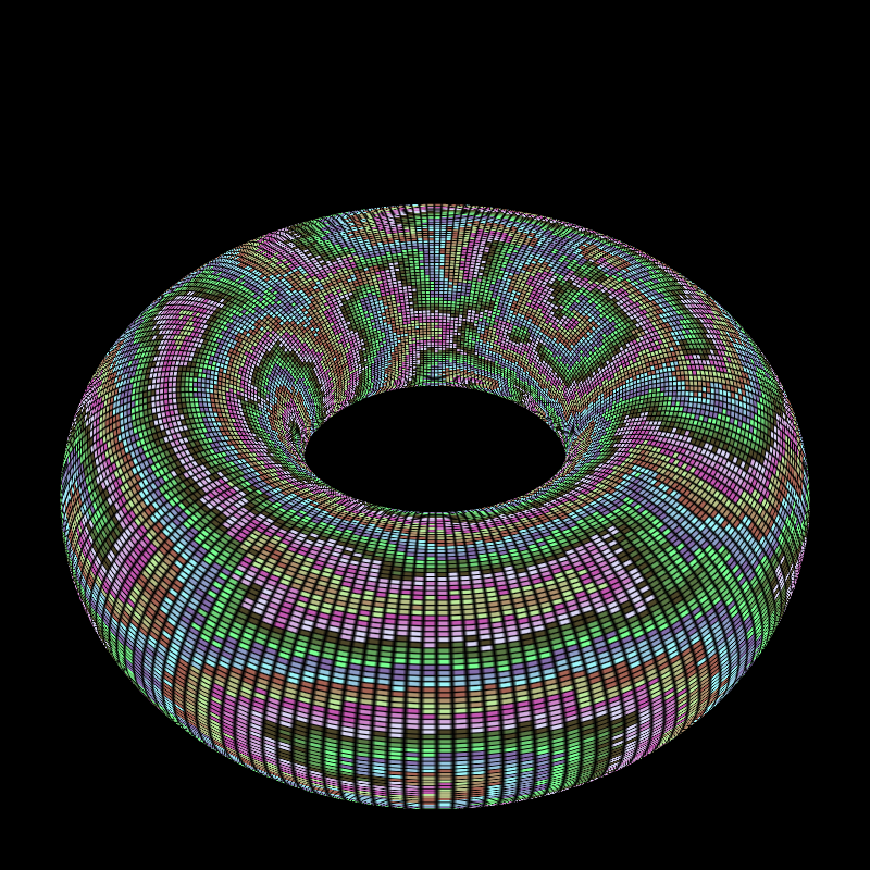 Reaction Diffusion on a Torus #28 static token preview