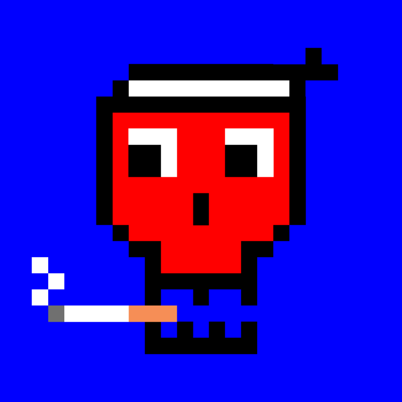 Pixel skull #7 static token preview