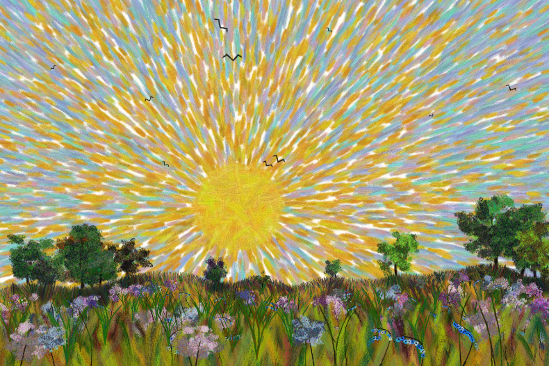Flowers and Sky #88 static NFT preview