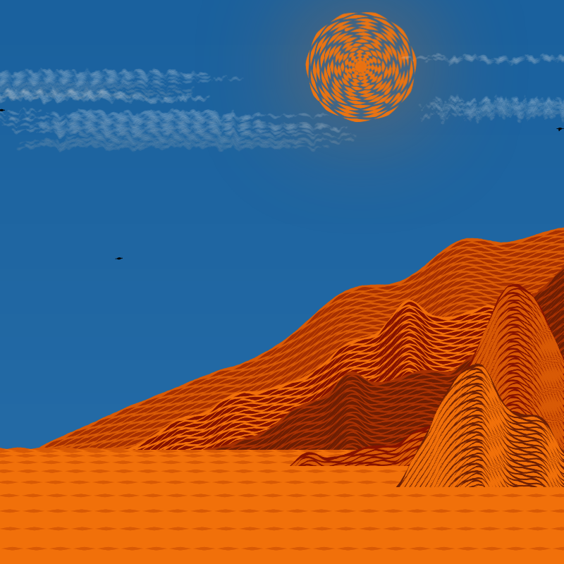 Painted Mountain Sunset #75 static token preview