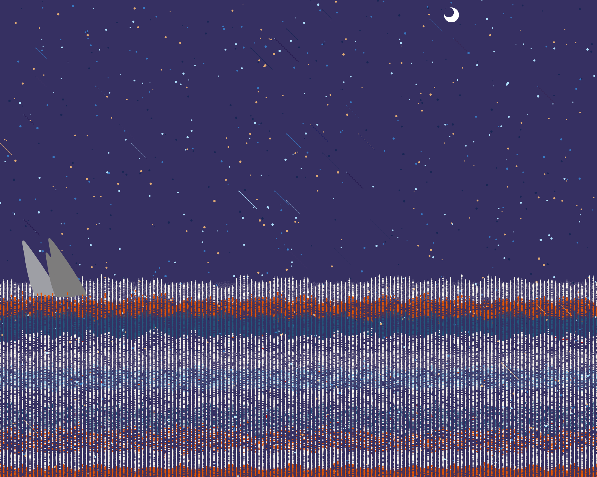 dangerous,ocean,shooting star and night #38 static NFT preview