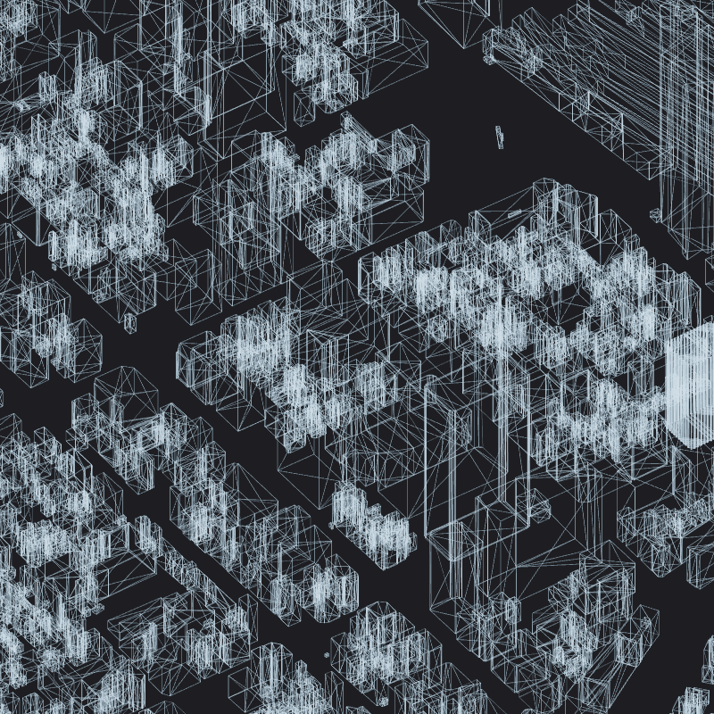 Wireframe City: Tokyo Shibuya #62 static NFT preview