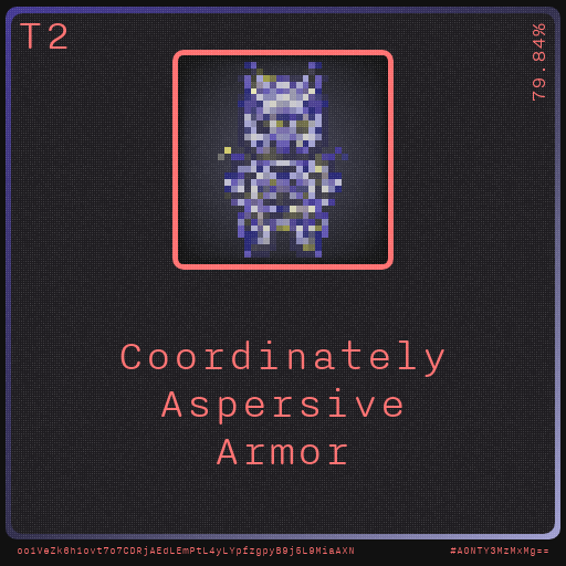 Gear for your quests - Armor #65 static NFT preview