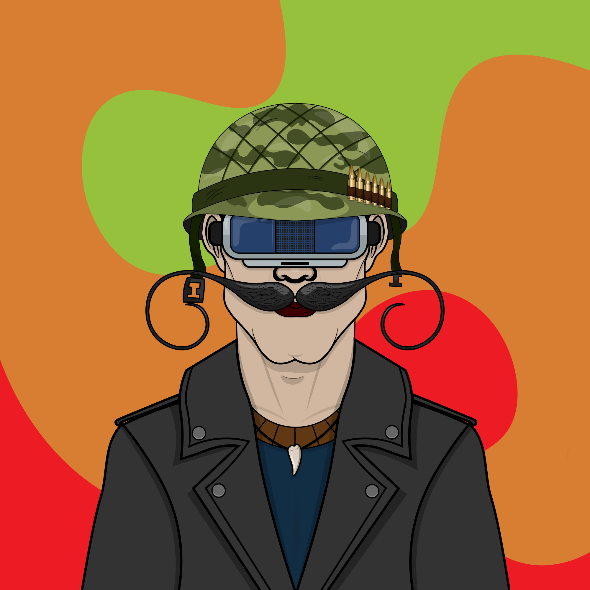 Mustachioed #58 static token preview