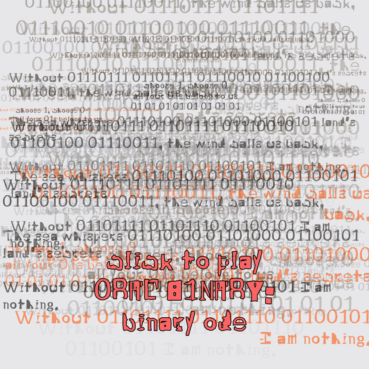 0RAL B1NARY: “BINARY ODE” #255 static token preview