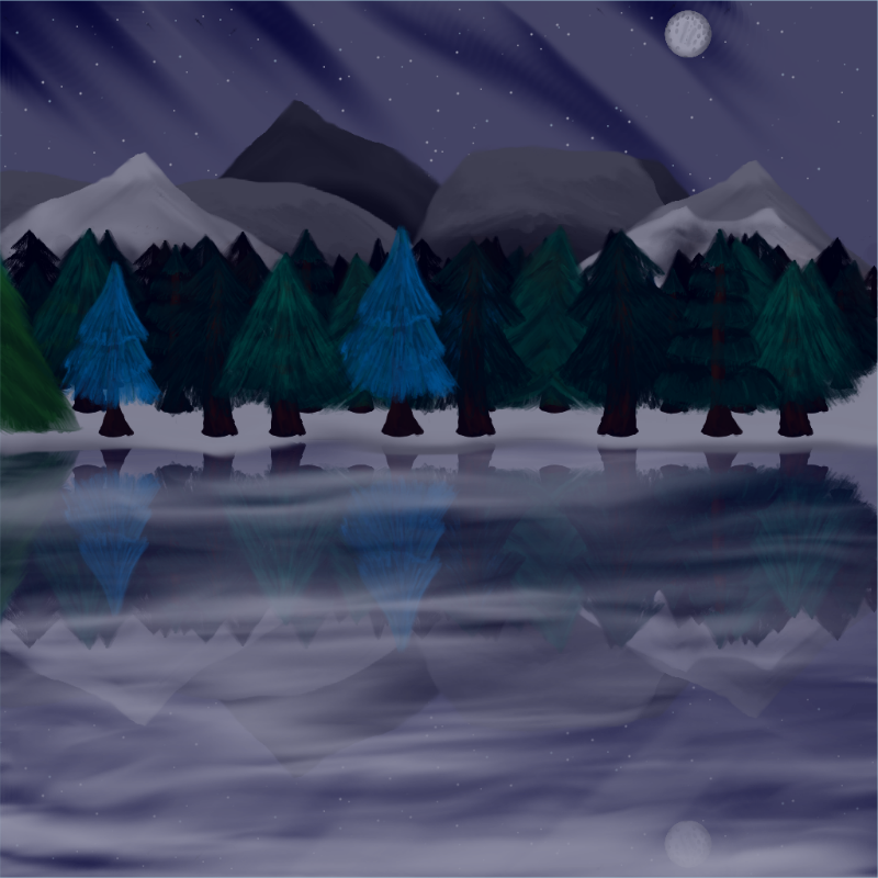 Moony Winter Lake #45 static NFT preview