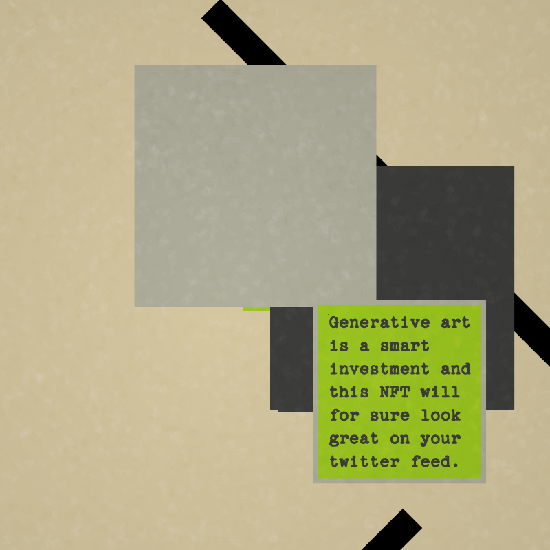 DeStijl Fortunes #315 static NFT preview