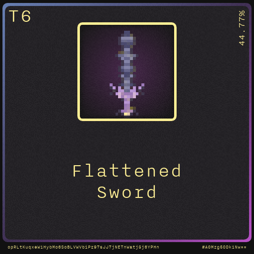 Gear for your quests - Sword #89 static NFT preview