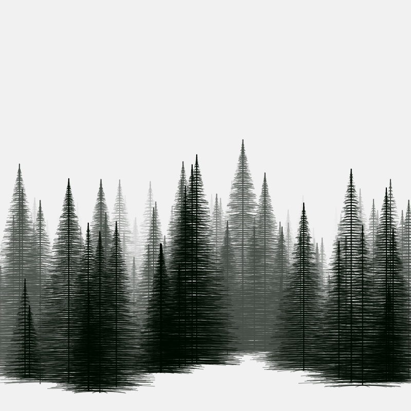 Pine trees in the cold #20 static NFT preview