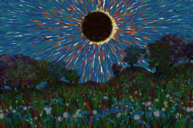 Flowers and Sky #219 static NFT preview