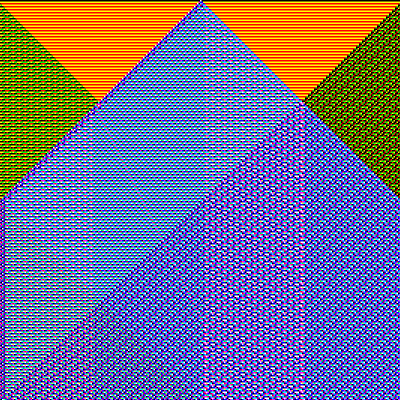 RGB Elementary Cellular Automaton #592 static token preview