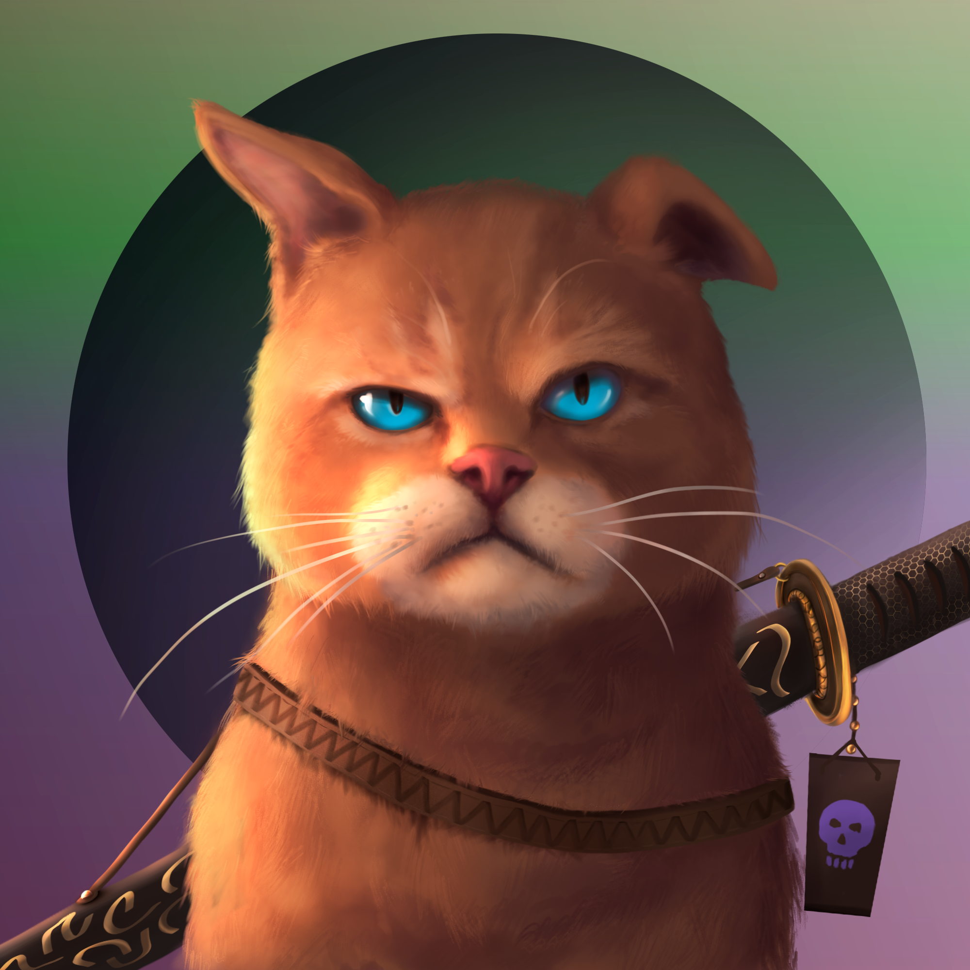 Gangsta Cat #25 static token preview