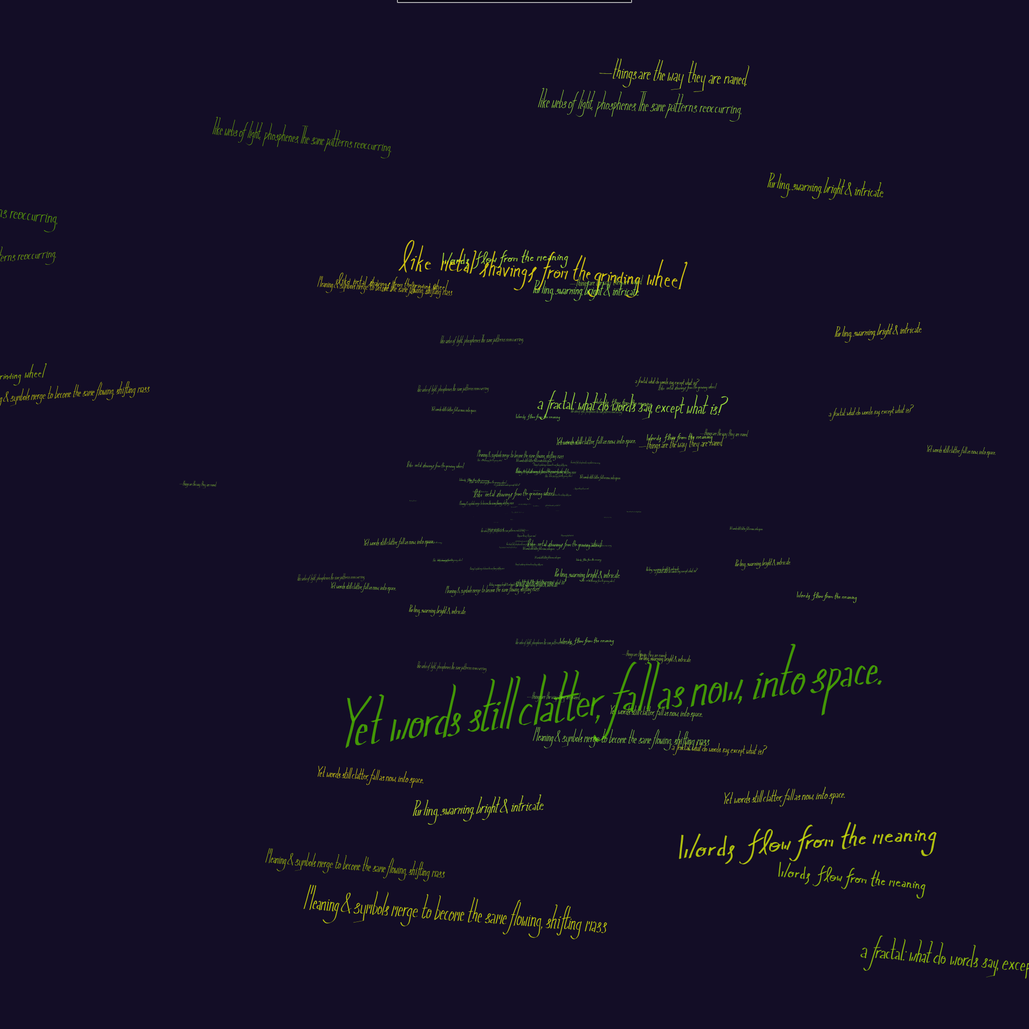 Wordflow #73 static NFT preview