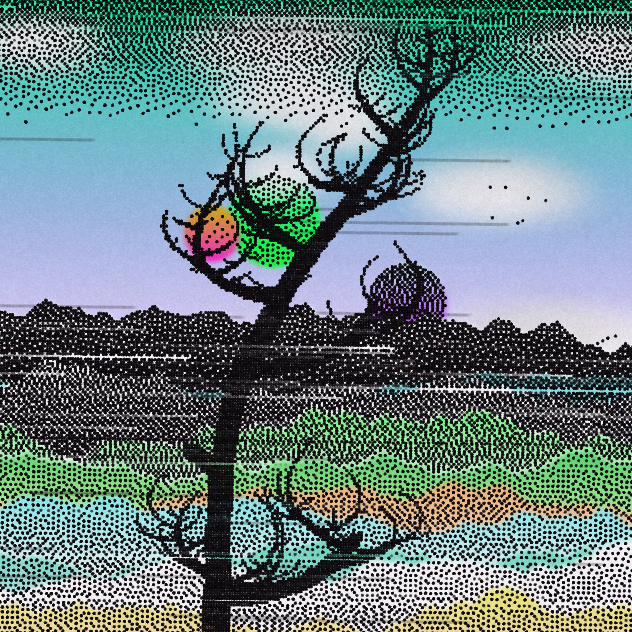 Dithered Branches #77 static NFT preview