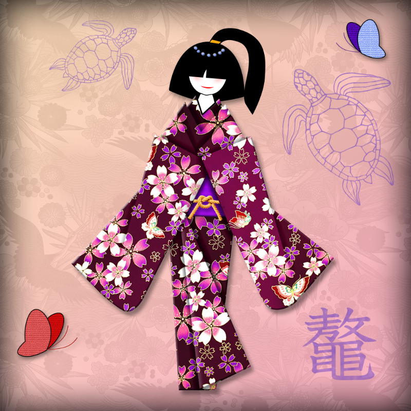 Origami Girls #61 static NFT preview