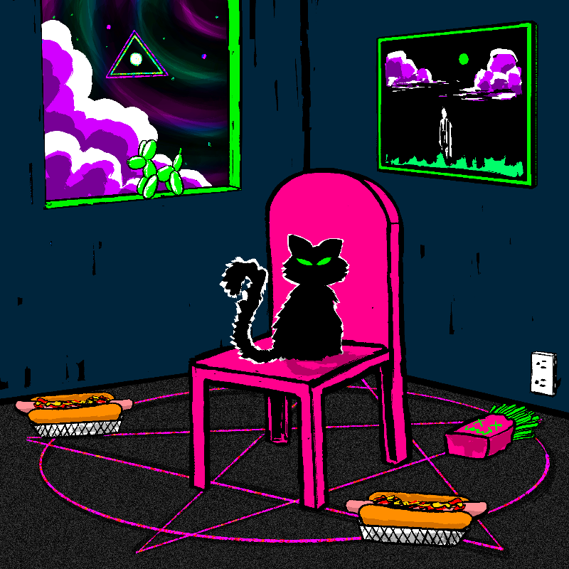 pink chair in the blue room #49 static token preview