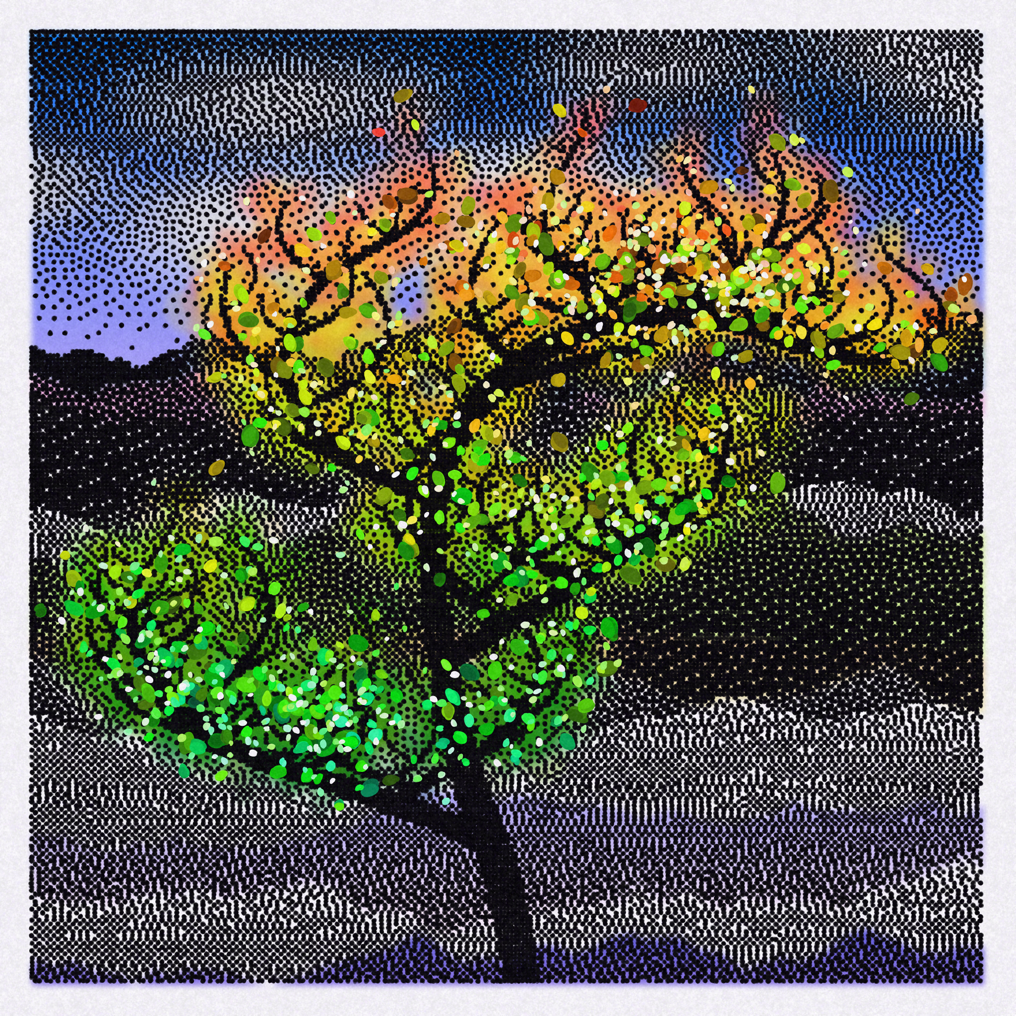 Dithered Branches #167 static NFT preview